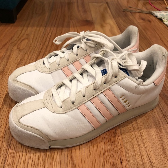 adidas samoa pink and white